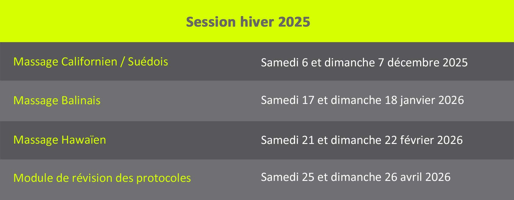 Session hiver 2025 Session hiver 2025