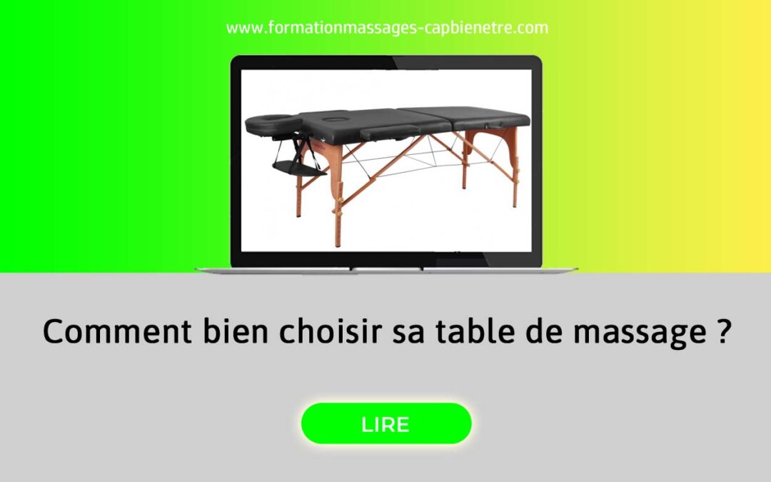 Comment bien choisir sa table de massage ?