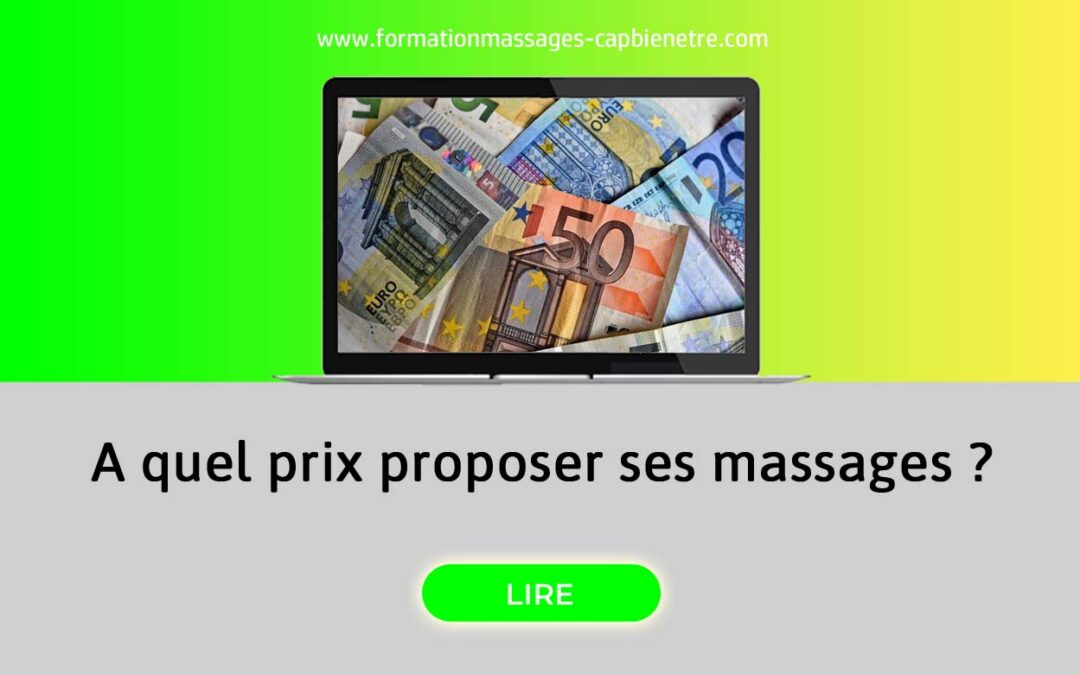 A quel prix proposer ses massages ?